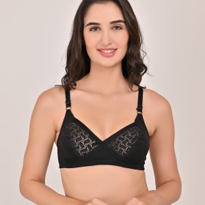 Elegant Lace Non-Padded Wire-Free Bralette (Black,Red,Gray)