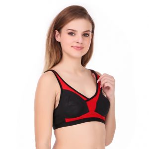 Seamless Bra with V-Neck Design