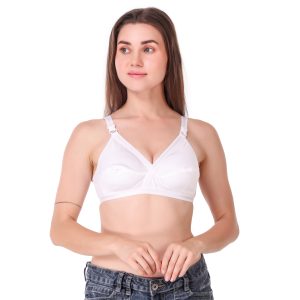 White Cotton Non-Wired Full Coverage Bra