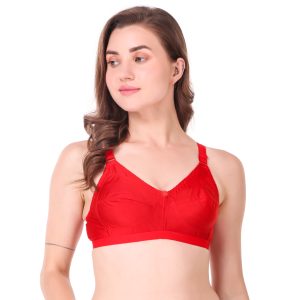 Women's Cotton Non-Padded Non-Wired Full Coverage Heavy Support Bra