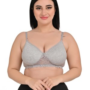 Elegance Lift Padded Lace Bra (Gray, Maroon, Black)