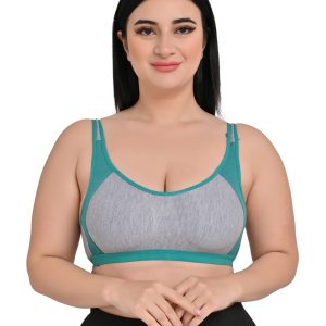 UrbanEase Dual Strap Lounge Sports Bra – Grey  Edition