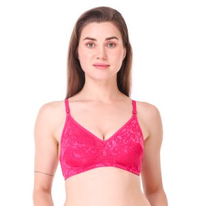Hot Floral Cotton Bra – Wire-Free Comfort & Full Coverage