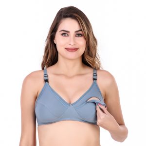 Soft Cotton Maternity/Nursing Bra – Front Open, Wire-Free, Non-Padded