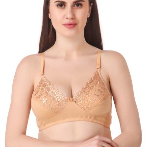 Elegant Sandal Floral Lace Embroidered Non-Padded Everyday Comfort Bra